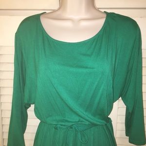 Merona green cotton midi dress